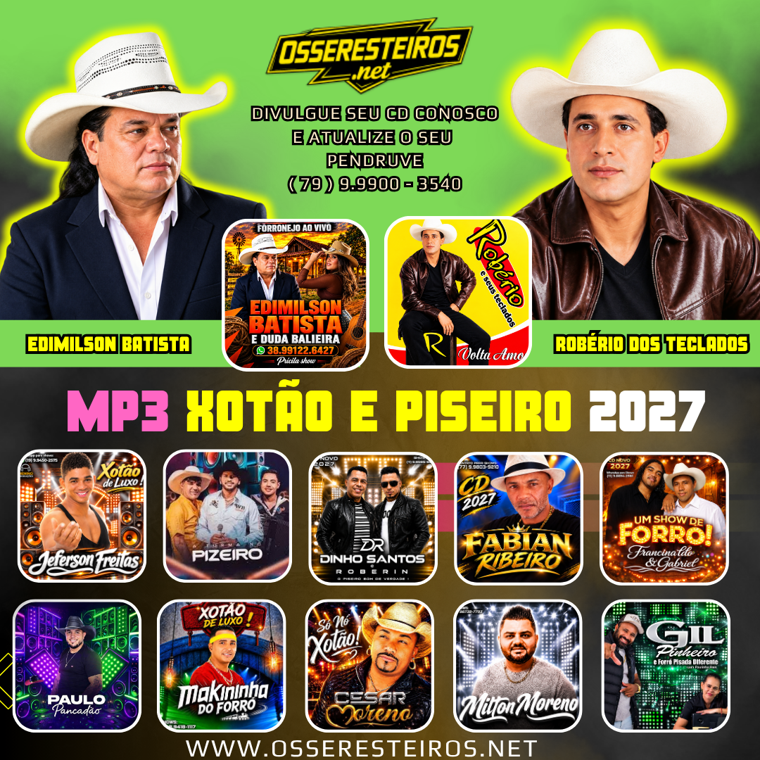 DISCO DE MP3 XOTÃO E PISEIRO 2027